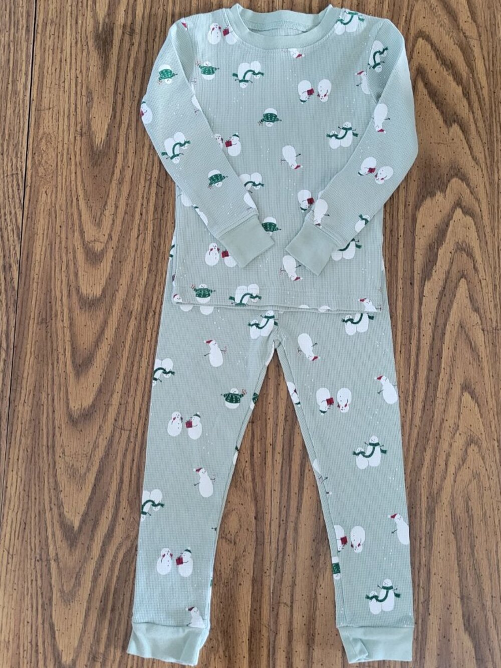 Carter’s Child of Mine 3T 2-Piece Snowman Christmas Pajama Set Thermal